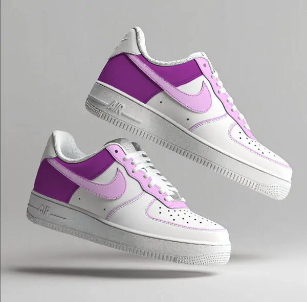 AF1 Custom back and swoosh pink pastel et rose